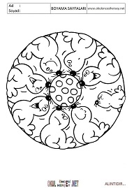 Mandala boyama sayfaları